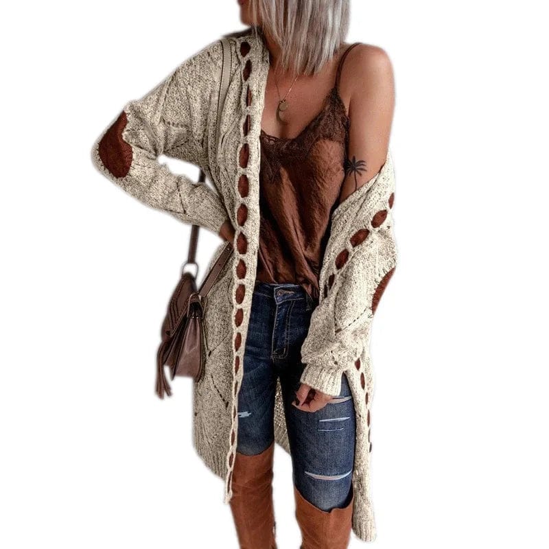 New Streetwear Patchwork Hooded Sweaters Colorblock Knitwear Long Sleeve Cardigan Women Sweater Jacket Plus Size 5xl