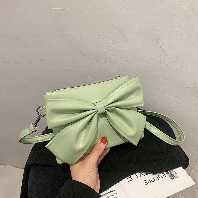 new style female custom bownot personality one shoulder messenger mini bags women soild color handbags