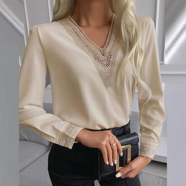 New Styles V Neck Top Cotton White Irregular Blouse Shirt blusas elegantes de mujer Woman Blouses