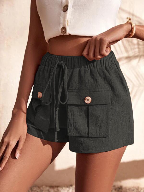 New Summer 2023 women clothes Plus Size Women's Shorts Summer Casual Shorts Pocket Loose Waist Shorts