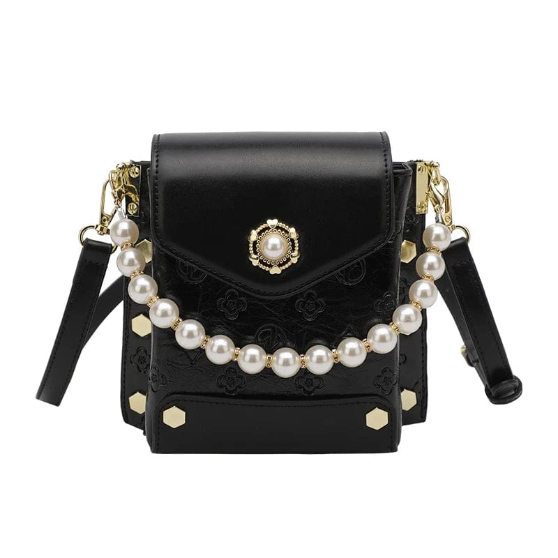 new trendy fashion stylish phone handbag designer small hand bags pearl handle luxury mini handbags for women