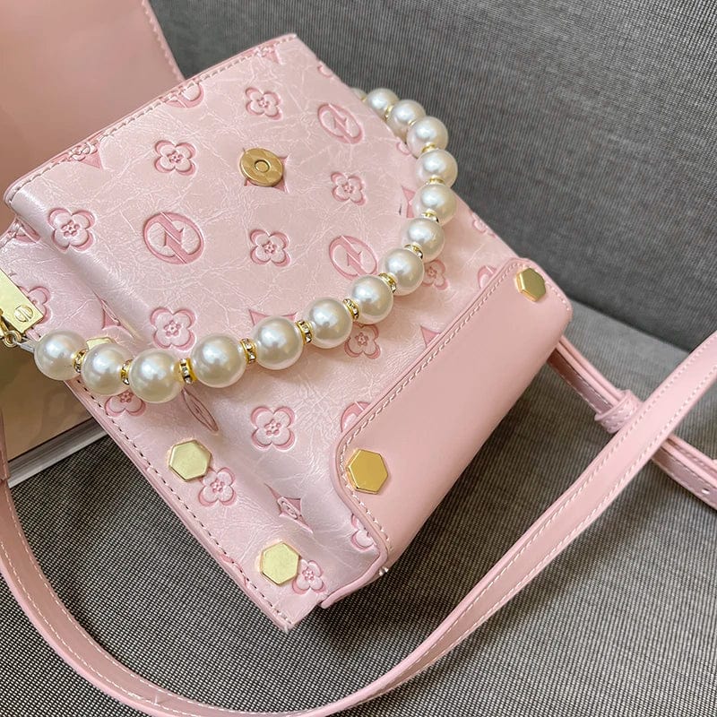 new trendy fashion stylish phone handbag designer small hand bags pearl handle luxury mini handbags for women