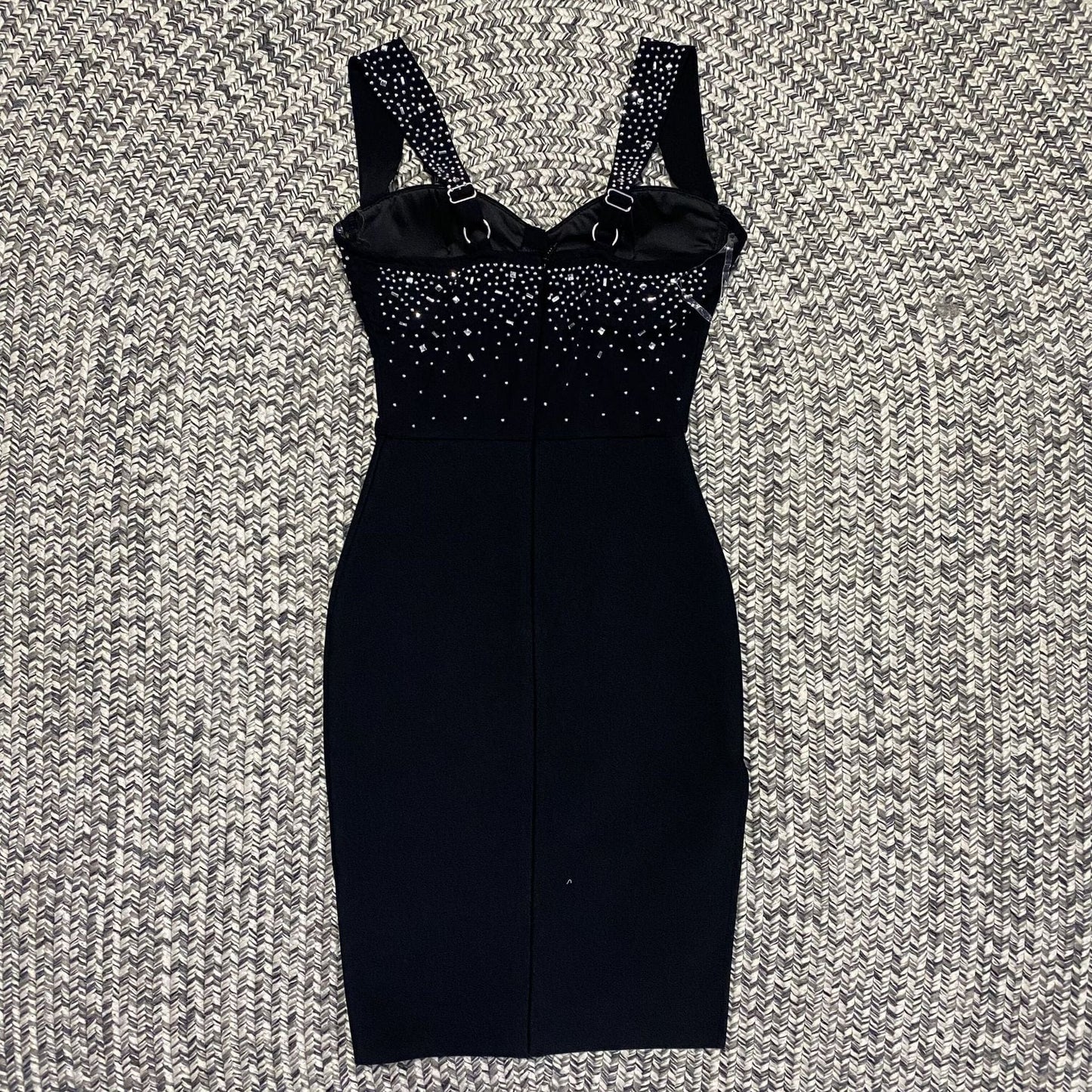 New Woman Hot drill Dress Black Bandage Hip Low-cut Halter Dress