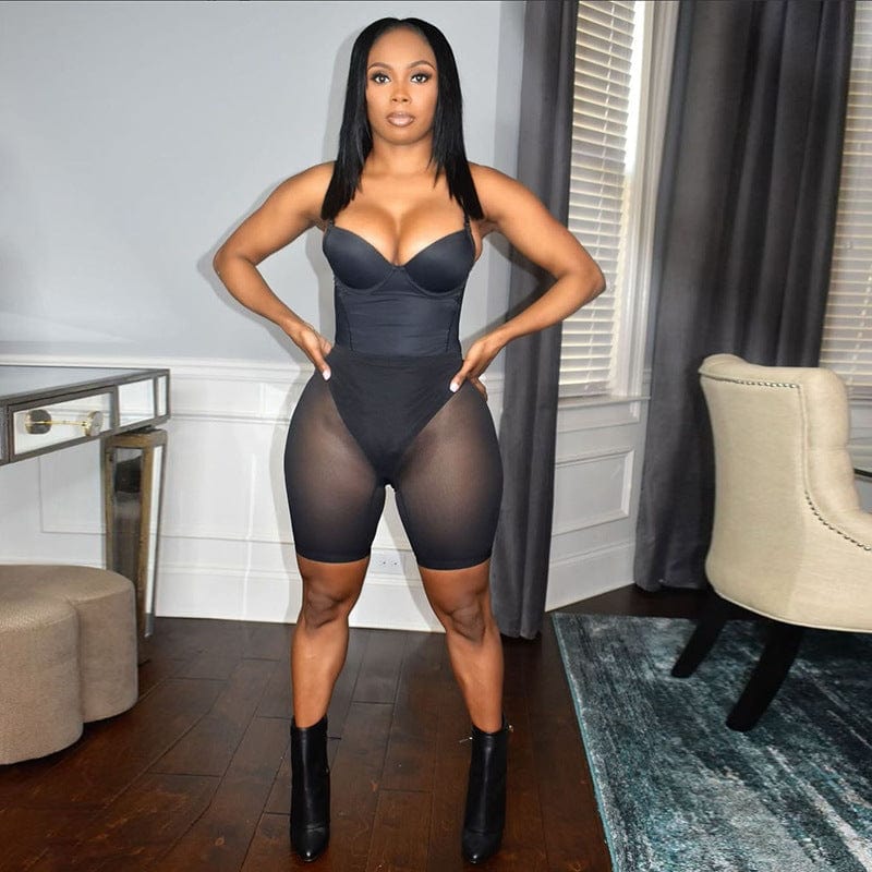 New Womens Summer Clothing Solid Color Sexy Bodysuit Top Halter Mesh Casual Two Piece Shorts Set