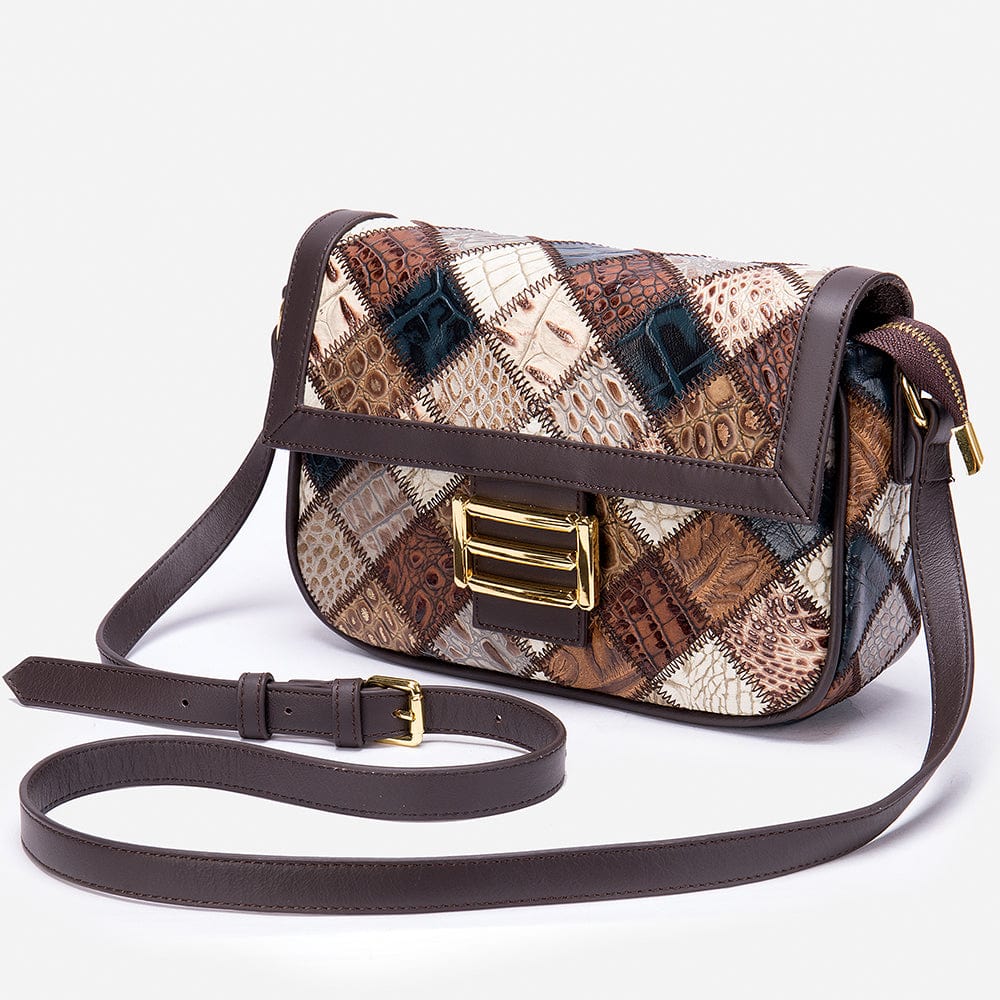 NIUCUNZH 6006 Vintage Satchel Handbags for Women Genuine Leather Crossbody Messenger Shoulder Bags for Women Saddle Bag Purse
