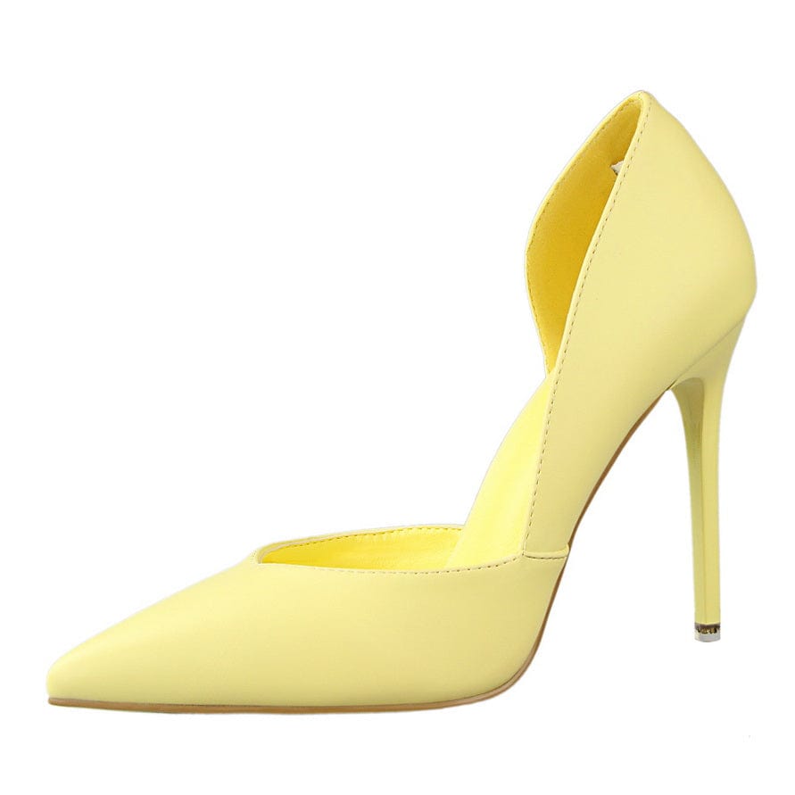 NO MOQ Logo Custom High Quality Sexy Pointed Toe Pink Color Fashion Pumps Ladies Heels Shoes from Big Tree