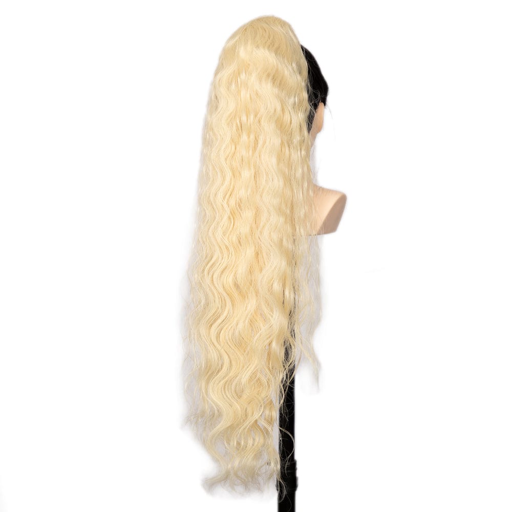 Noble new fiber 24 inch ponytail Wigs for woman machine made Synthetic locs girl hair cheap wholesale factory synthetic hair wig