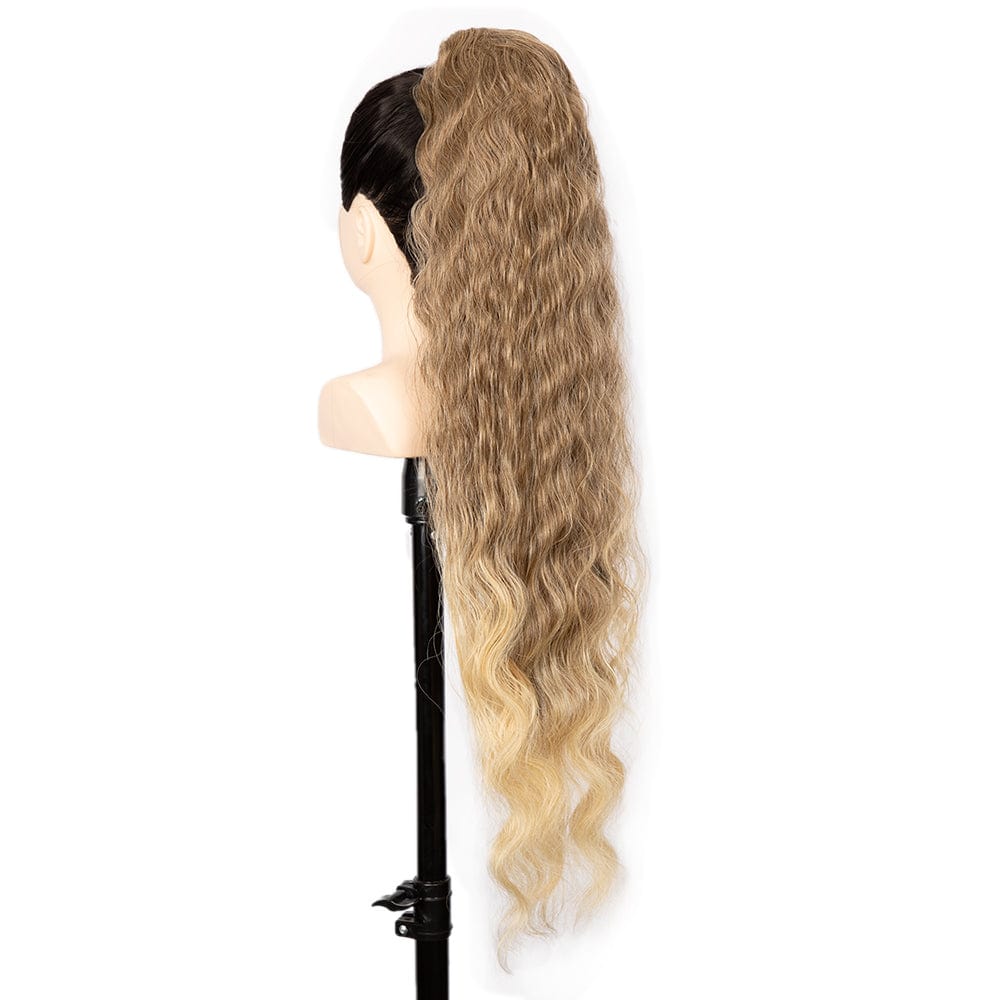 Noble new fiber 24 inch ponytail Wigs for woman machine made Synthetic locs girl hair cheap wholesale factory synthetic hair wig