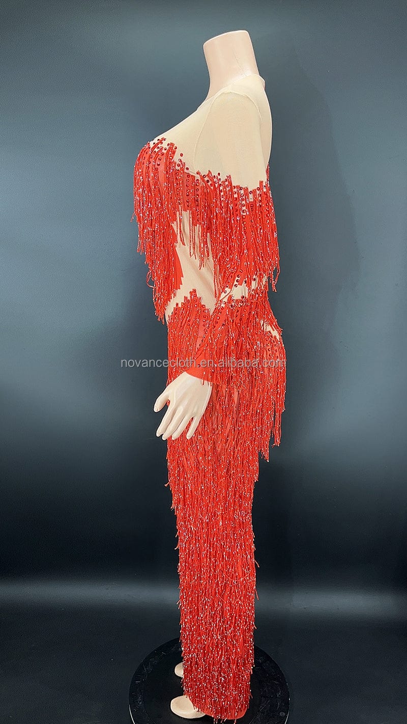 Nocance Y2341-A Elegant Dresses 2022 Tassel Women Pregnancy Dresses Sexy Club Wear Plus Size Formal Dress Evening Elegant