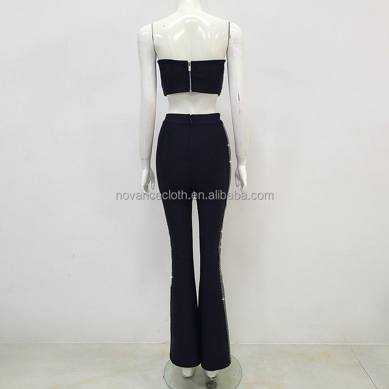 Novance Brand New Dress Plus Size Women Sets Two Piece Fall 2022 Casual Long Sleeve Crop Top 2 Piece Set Women Custom Sport Wear