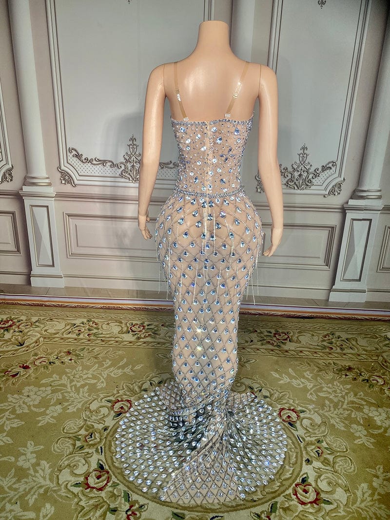 NOVANCE dress for women wedding party new 2023 puff sleeve sexy cape sleeved beaded evening gown dinner dress for ladies long