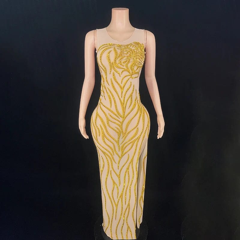 Novance Y2890 Plus Size Womens Evening Gown 2024 Gala Clothes  Sleeve Luxury Evening Dress With Rhinestones For Birthday Party