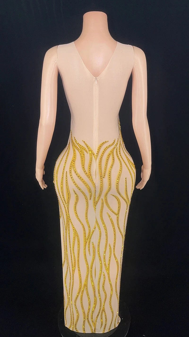 Novance Y2890 Plus Size Womens Evening Gown 2024 Gala Clothes  Sleeve Luxury Evening Dress With Rhinestones For Birthday Party