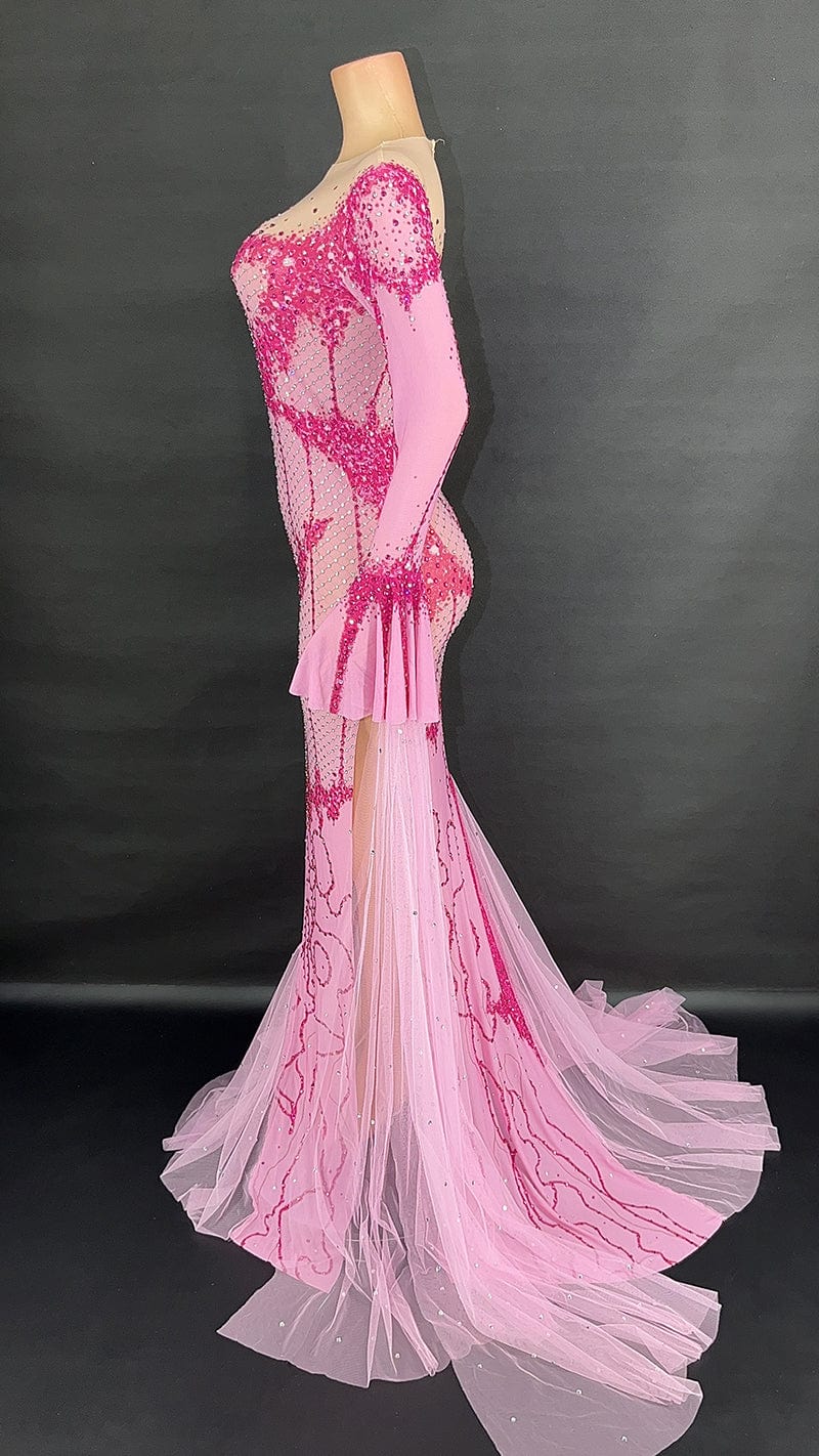 Novance Y2926 2023 Evening Dresses Blingbling Long Sleeves Elegant Evening Gown Dress Sexy Plus Size Wedding Party Women Dress