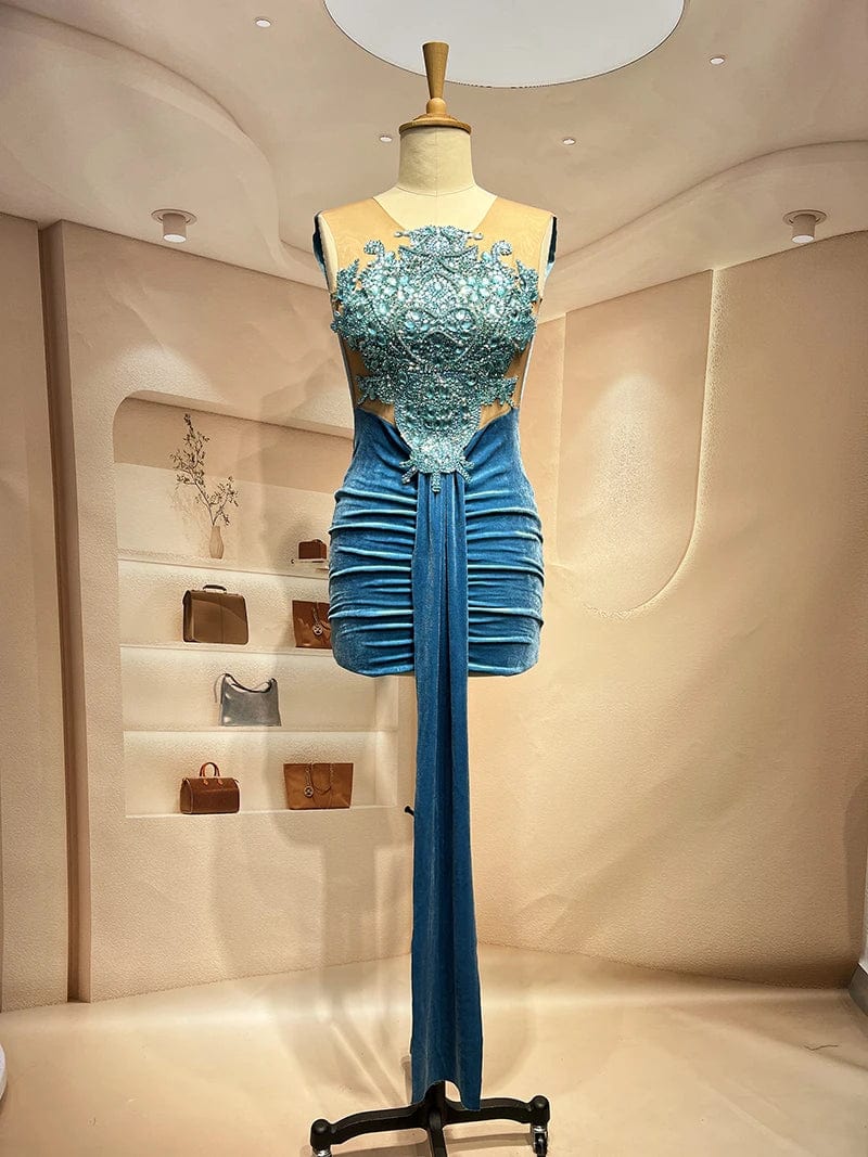 Novance Y3506 High Quality New Fashion Clothes for Women Party Evening Dresses Luxury Royal Blue Dresses for Women Elegant