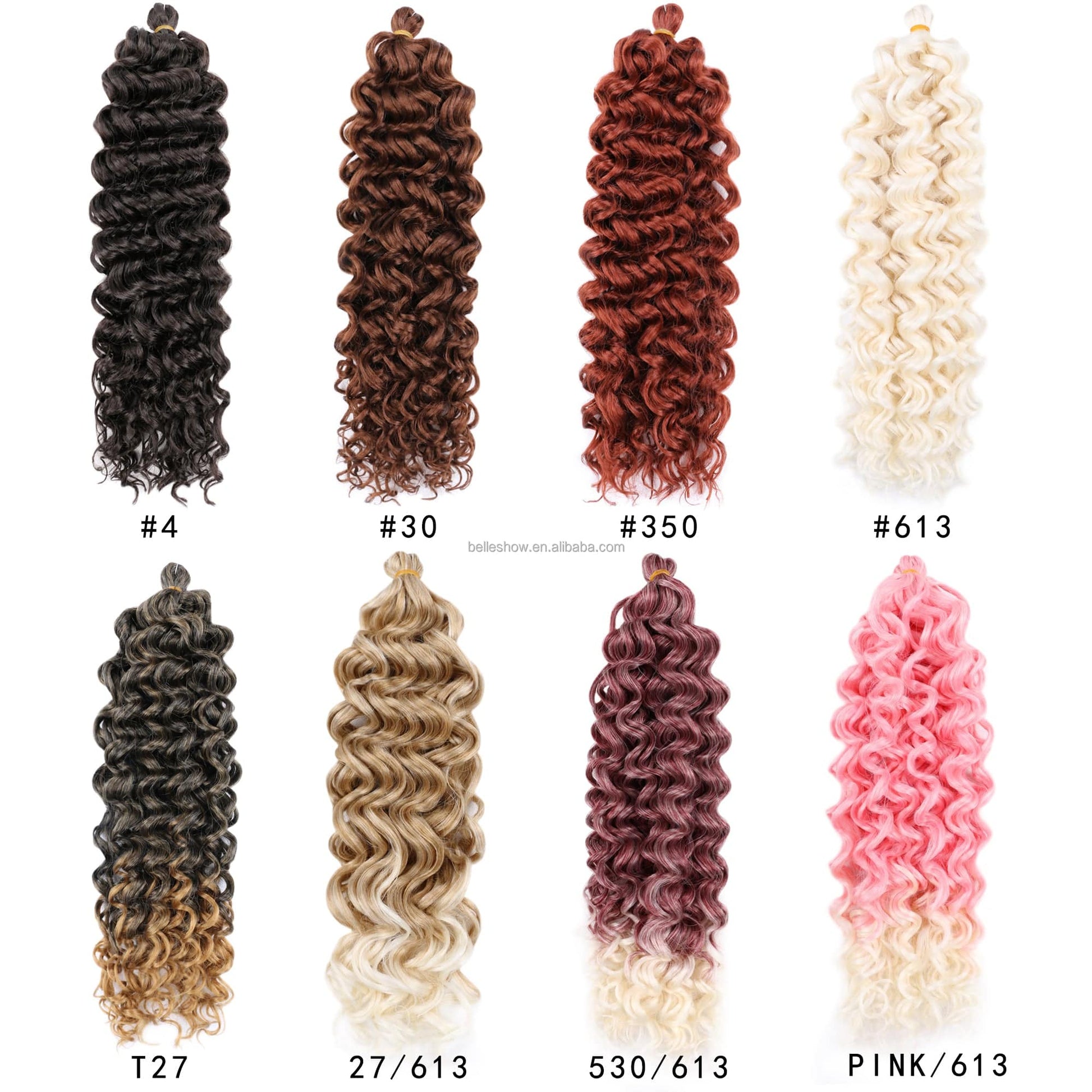 Ocean Wave Braiding Hair Extensions Crochet Braids Synthetic Hair Hawaii Afro Curl Ombre Curly Blonde Water Hawaii Curl Hair