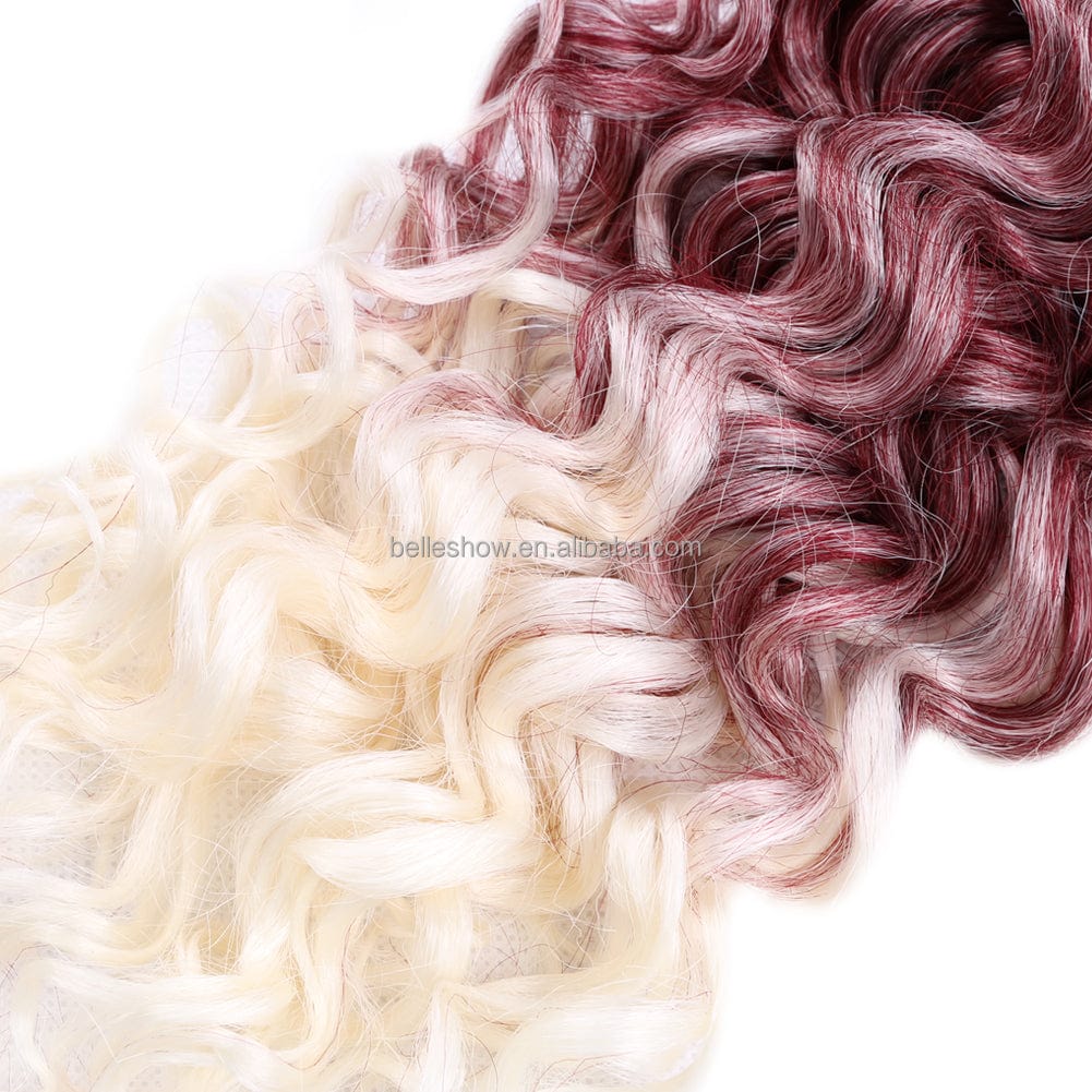 Ocean Wave Braiding Hair Extensions Crochet Braids Synthetic Hair Hawaii Afro Curl Ombre Curly Blonde Water Hawaii Curl Hair