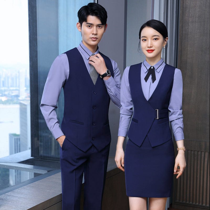 OEM Candy Colors Men And Women Vest Elegant Waistcoat Gilet V-Neck Business Career Ladies Tops office Formal Work Wear Outerwear