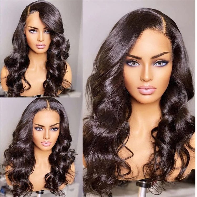 OEM/ODM Ginger Color Body Wave Natural Bleached Knots Invisible Swiss Lace Canadian Human Raw Hair 13*4 Lace Front Wig