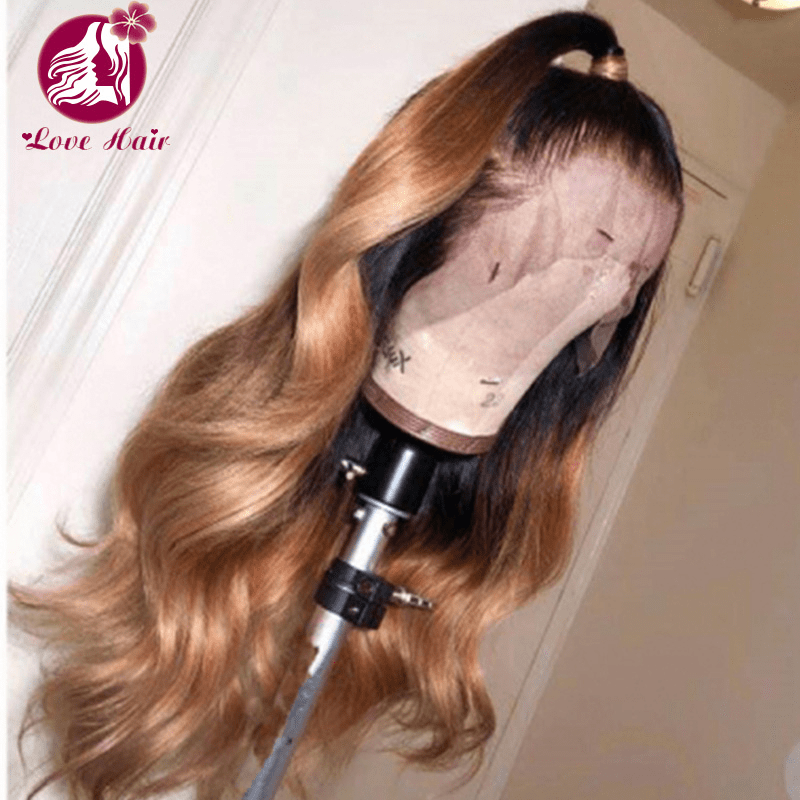 Ombre 1b 27 color Brazilian Body Wave 5*5  Closure Wig Human Hair 99j Lace Frontal Pre Plucked HD Lace Wig For Women
