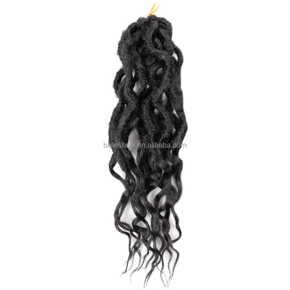 Ombre Brown Synthetic Crochet Braids Hair Passion Twist River Goddess Braiding Hair Extension Queen Faux Locs With Curly Hair