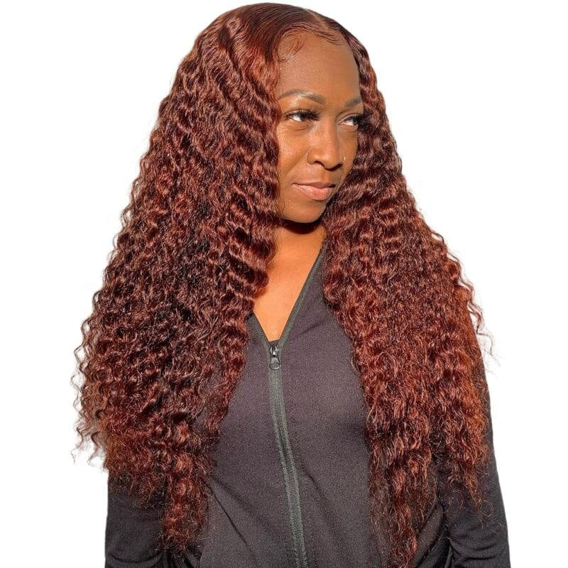 ombre color 1b/30 jerry curly 5*5 closure wig human hair wholesale ear to ear lace closure  hd lace pre plucked wigs