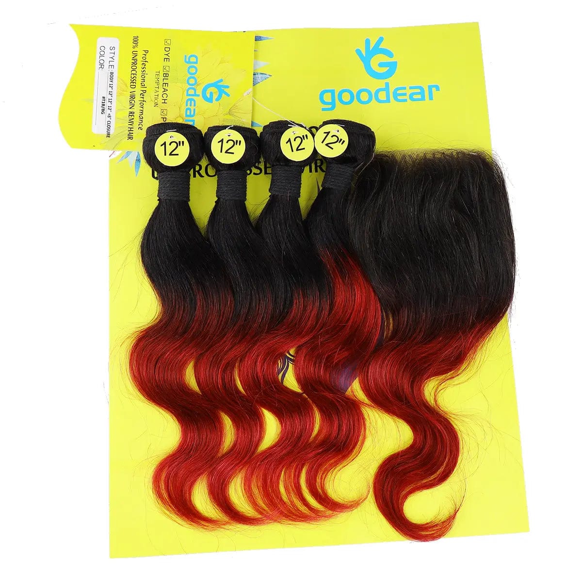 Ombre red brown blond color Hair