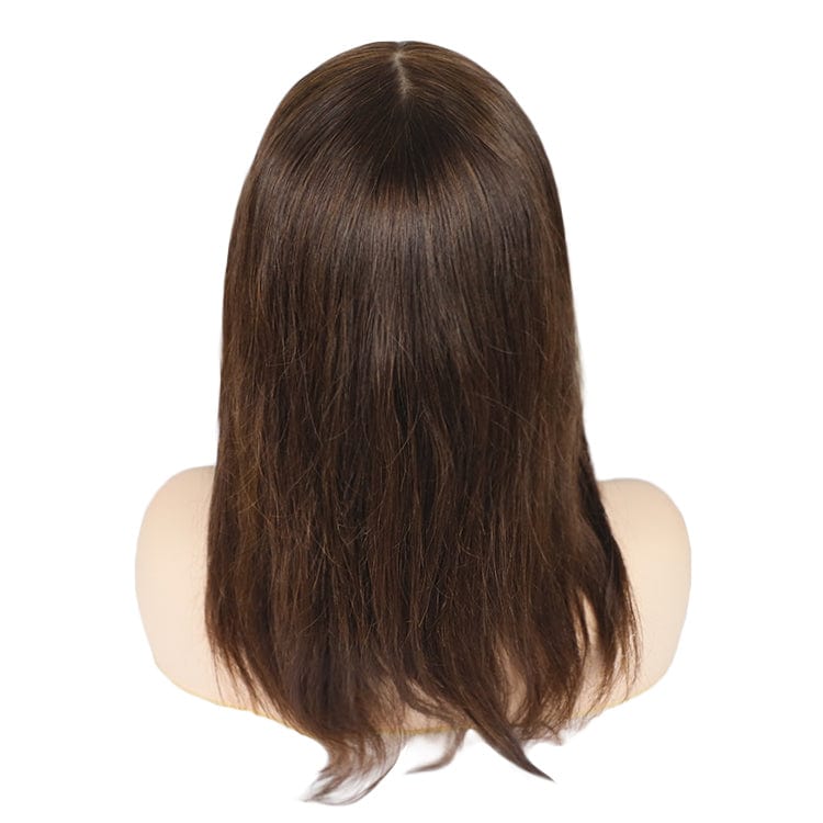 One Pcs Shipping Human Hair Wigs Silk Left Side Toppers European Wig Silk Base