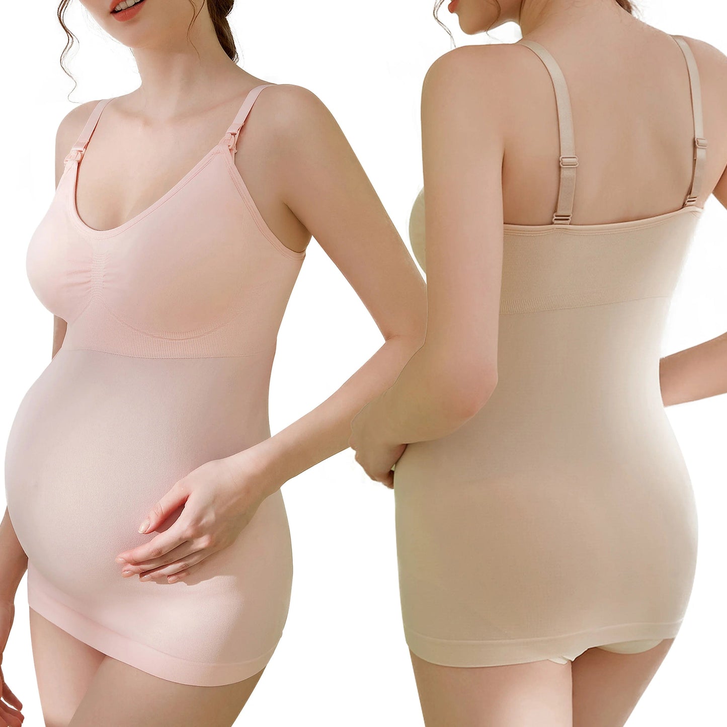 One Piece Seamless Wireless Lactation Vest Bra Front Open Pregnant Breastfeeding Camisole Maternity Nursing Tank Top For Womens