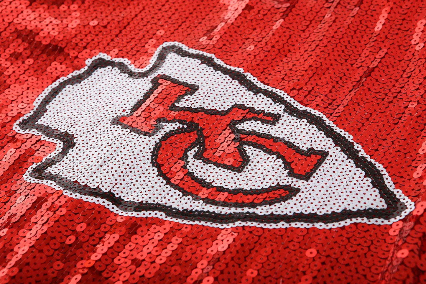 one size / 1 custom nfl chiefs stand-up collar sequins girl's plus size sports baseball uniform women sequins jacket