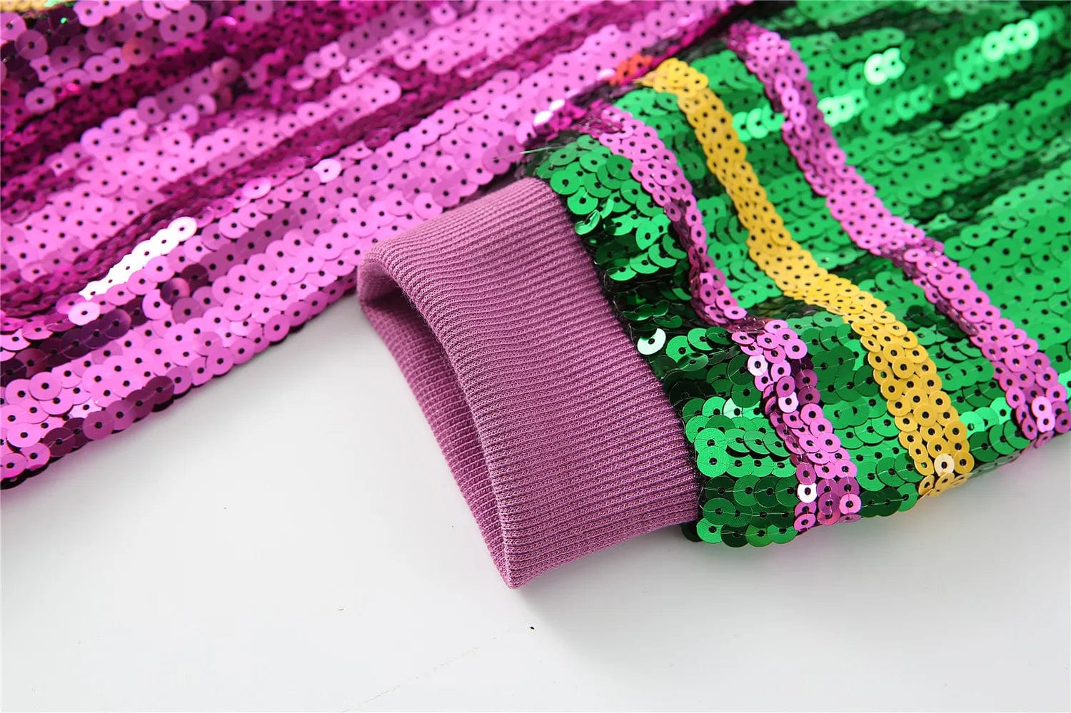 one size / 1 custom plus size stand-up collar short zipper coat sequins girl's mardi gras women sequins jacket