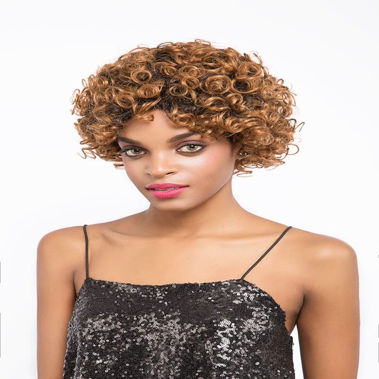 Oprah Charming Flower Curl Different Colors Human Hair Wig In Stock