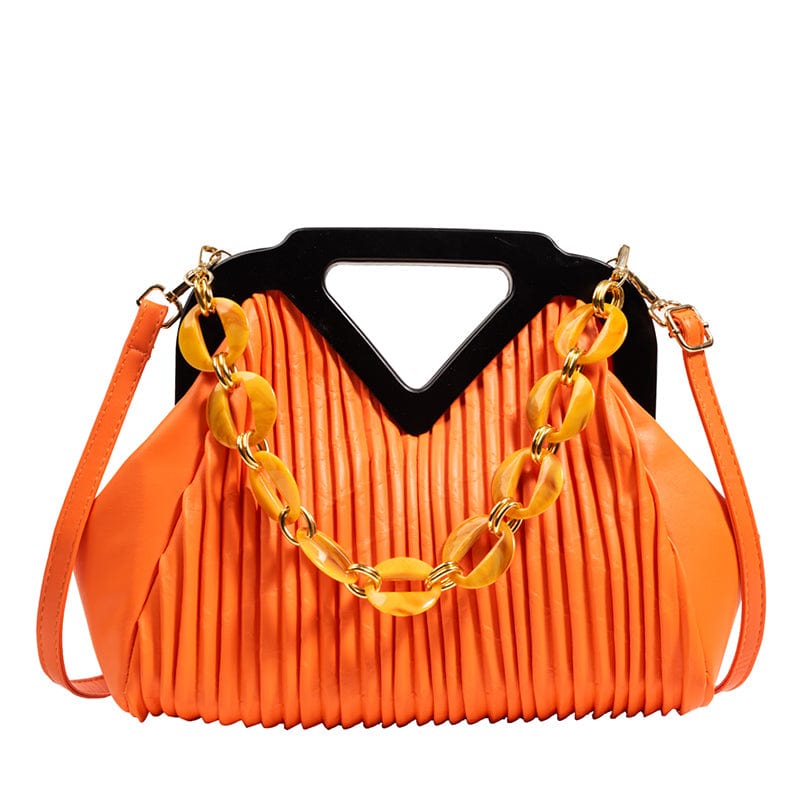 Orange 2022 Fashion Designer Purses Wholesale Chains Custom Shoulder Bag PU Leather Bags Women Handbags Ladies Luxury