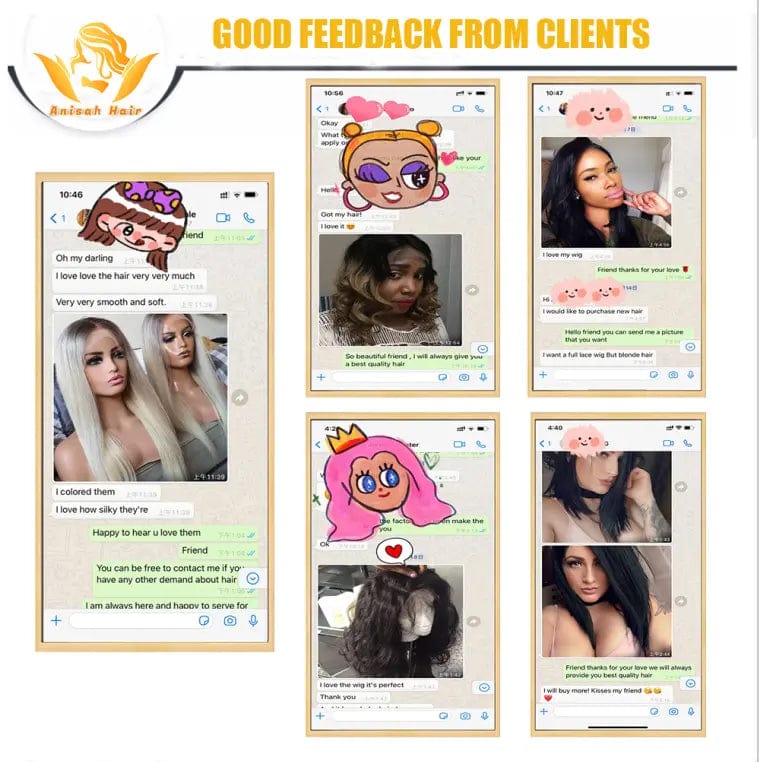 Orange Human Hair Wigs Deep Wave Colored