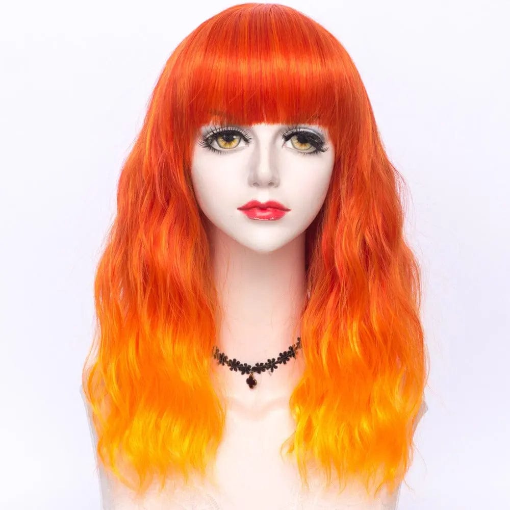 Orange Mcoser 13 Colors 45CM Ombre Long Curly Hair