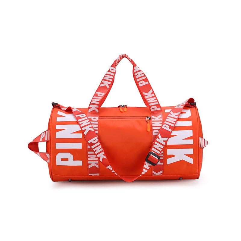 Orange New Zipper Weekender Sport Gym Outdoor Pink Ladies Travel Bag Luggage Waterproof Duffle Fitness Bag Women