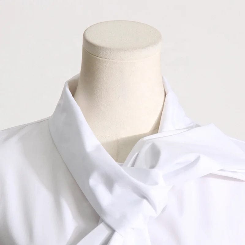 OUDINA 2023 Autumn New Fashion Unique Shirt Simple Temperament Long Sleeve Cardigan Formal Women's Shirts