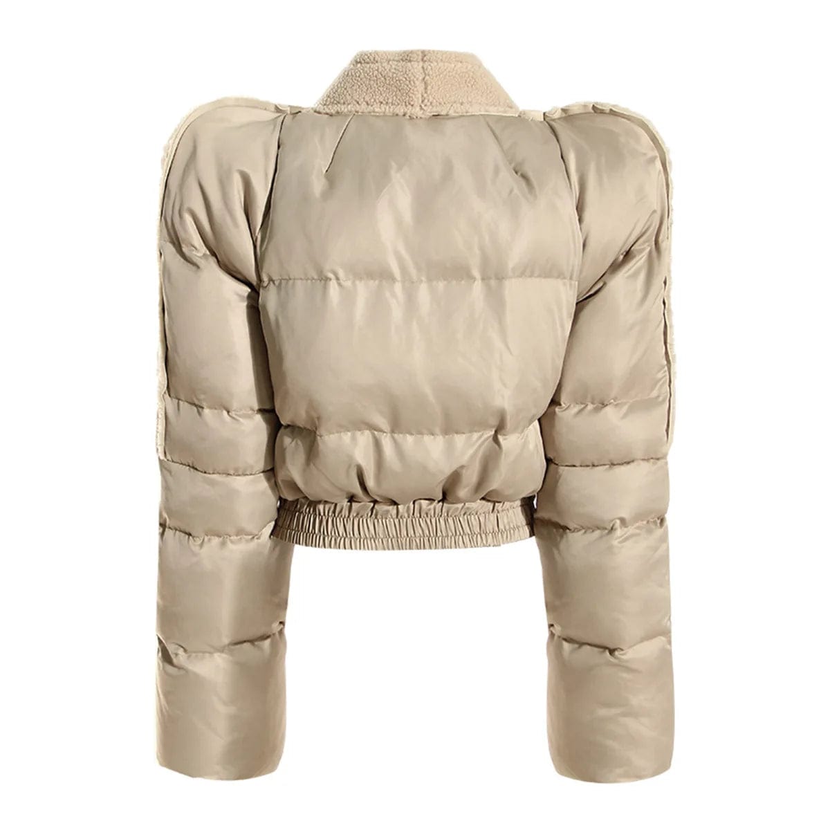 OUDINA Factory Wholesale Thick Quilted Coat Jacket Zipper Plush Lamb Wool Bomber Puffer Winter Jackets