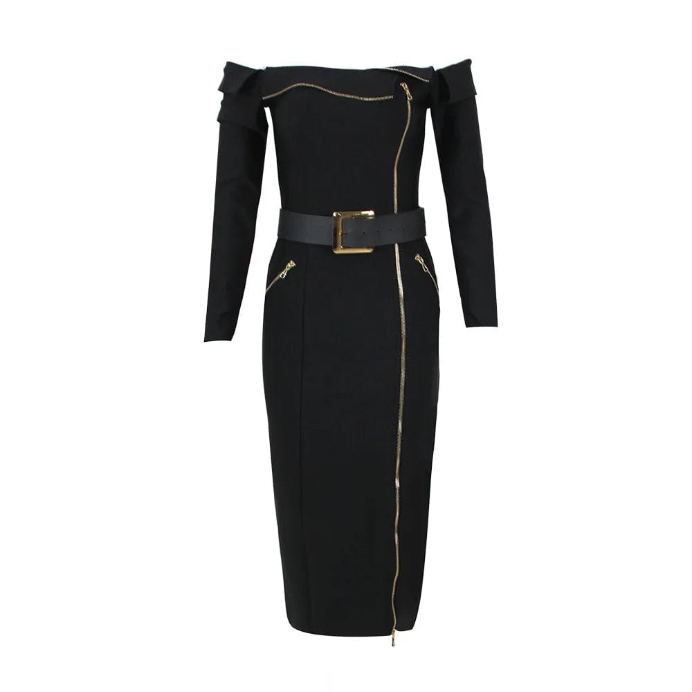 OUDINA Fashionable Clothing Mesh Long Sleeve Striped Dresses Backless Bodycon Long Dress For Women