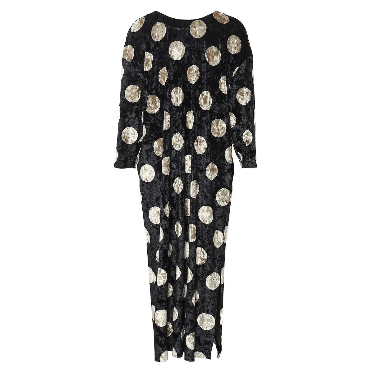 OUDINA New Arrivals Winter Diamond Loose Plus Size Dot Velvet Elegan Casual Long Dresses Women