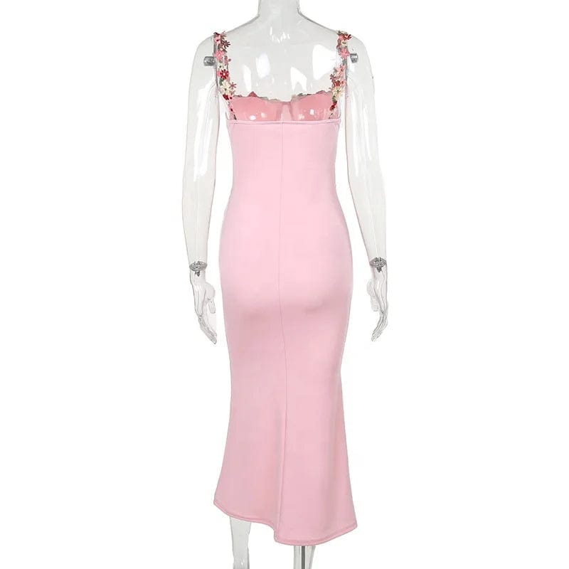 OUDINA New Style Stylish Sexy Hip Sweet Dress Autumn Belted Hot Girl Long Dresses Women
