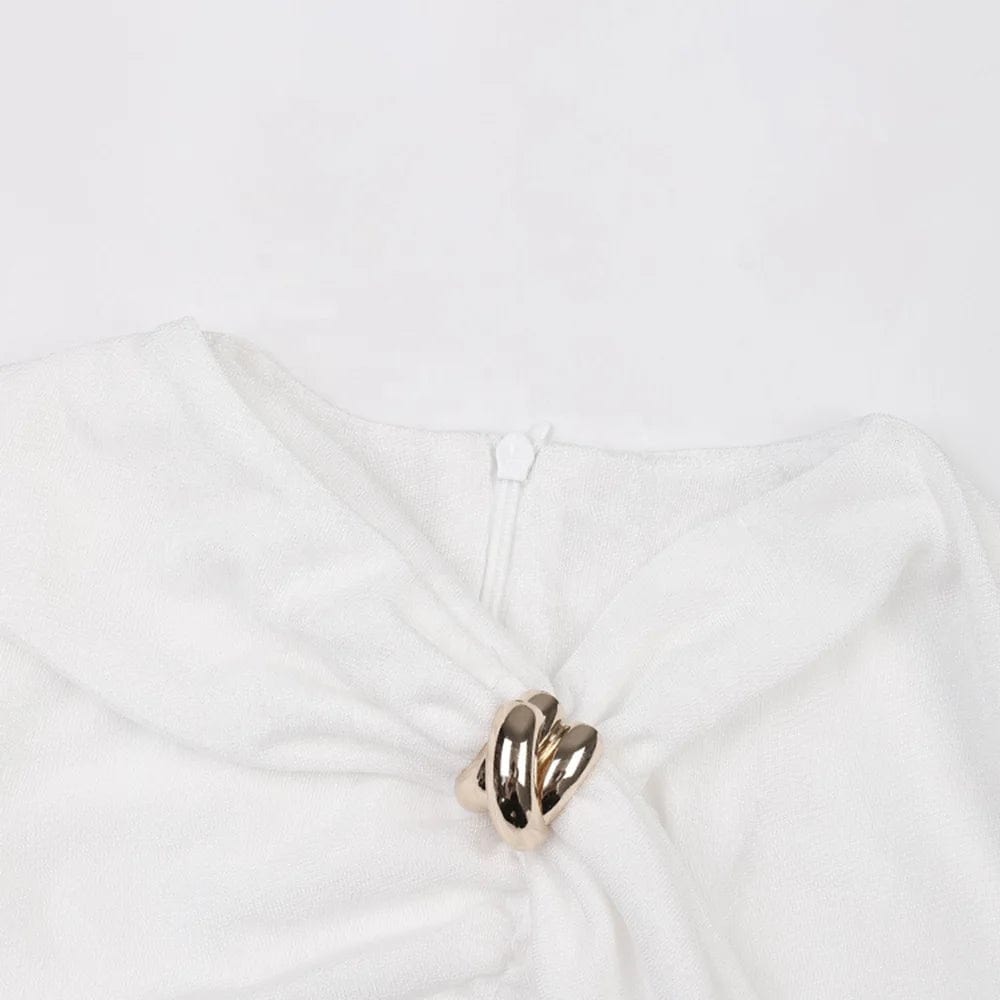 OUDINA Niche Design Asymmetrical Knitted Long Dresses For Women New Twist Elegant Alim Maxi Dress Ladies