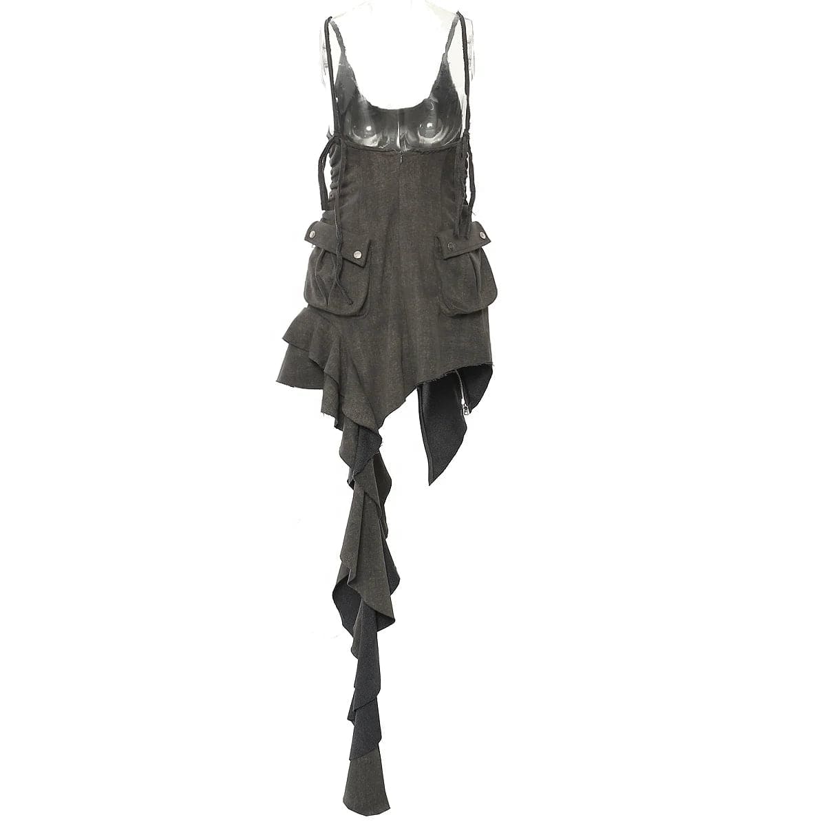 OUDINA SGS Factory Women's Clothing Party Irregular Zipper Mini Vest Dresses Sexy Woman Dresses Short Dress For women