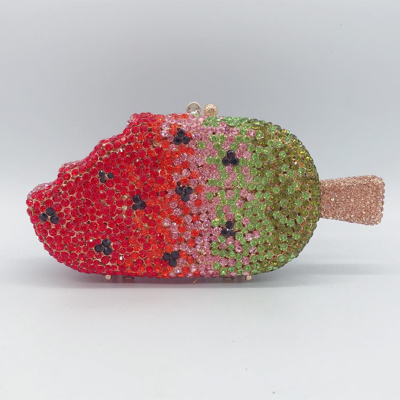panda 11*6*15 cm / Ice -Strawberry Panda Shaped Handbag Purse Women Diamond Clutch Animal Bear Shaped Bling Evening Bag
