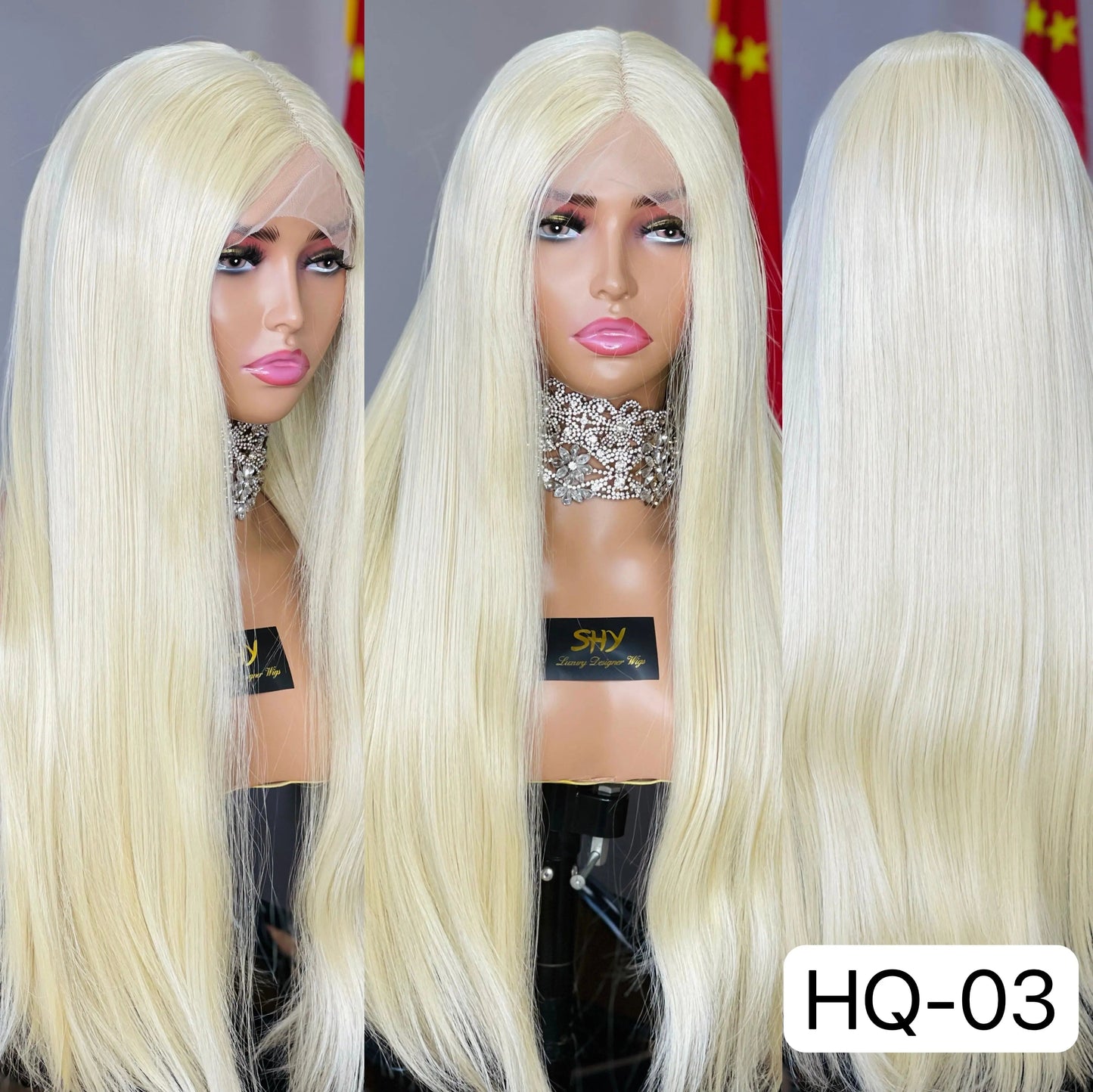 Pass shoulder long Straight color Wig 22 Inches