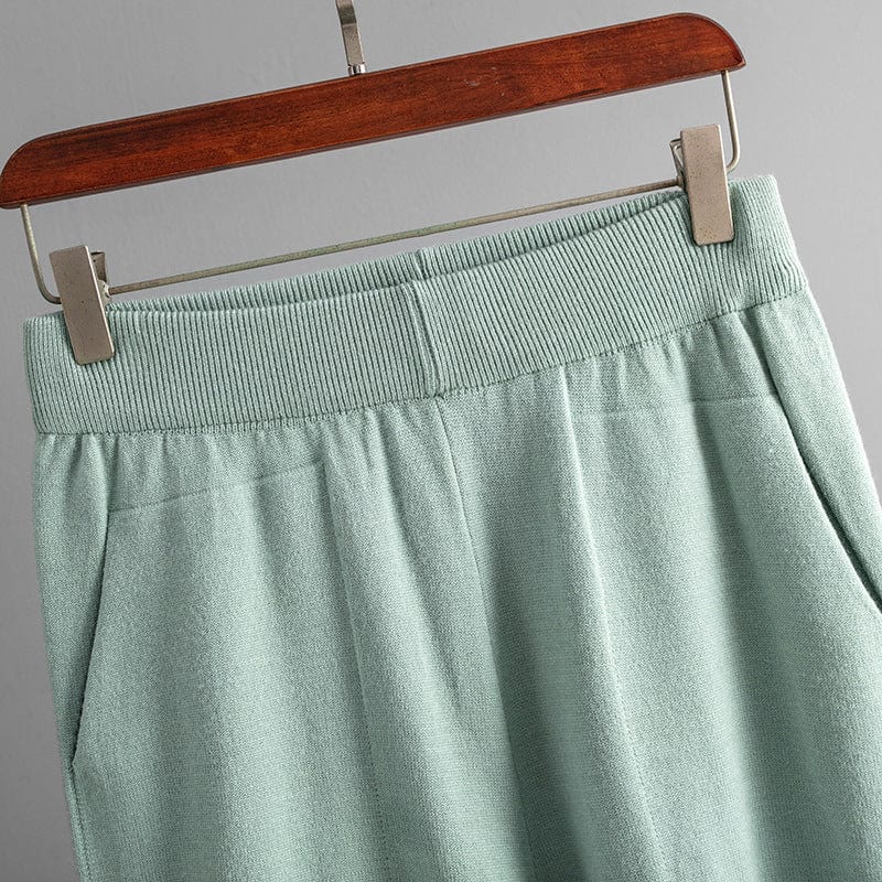 PDEP 2023 fashion women autumn and winter new V-neck loose casual pullover knitted sweater and wide leg pants two piece set