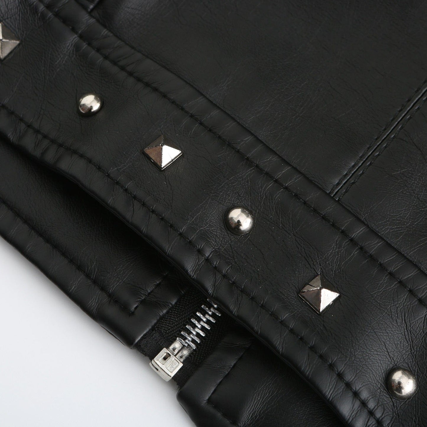 PDEP high quality formal large size 5XL luxury ladies PU jackets studded leather women winter coat and jackets