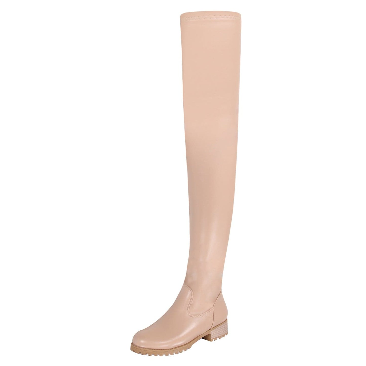 PDEP women flat boots 2022 black color thigh high over the knee high winter boots for girls