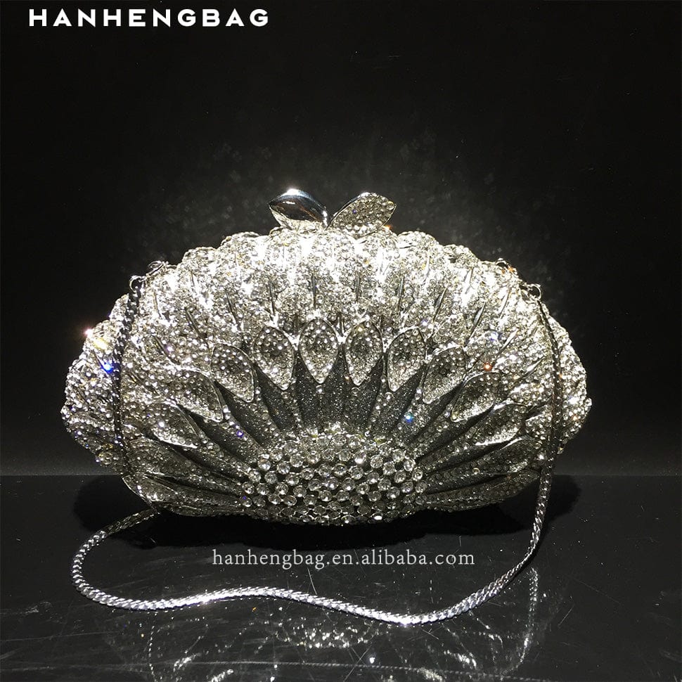 Peacock Clutch Sliver Women pocket Lipstick Rainbow Violin diamond party skull handbag rhinestone ice cream clutch popcorn fox purse evening bags