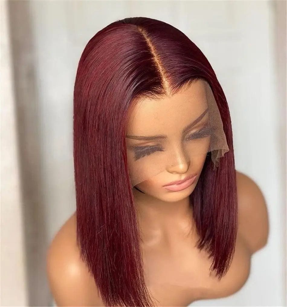 Peruvian Bob Wig Ombre 99J Pink Short Colored